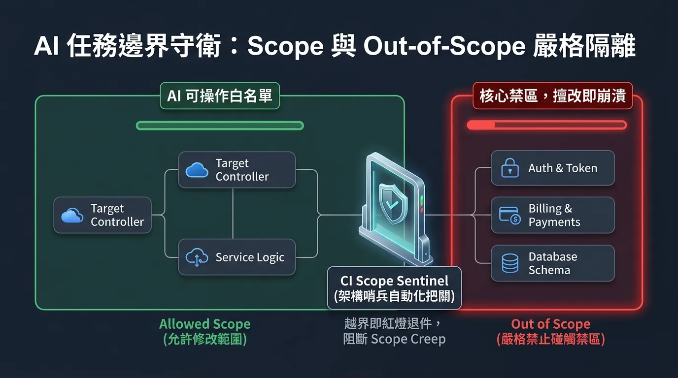 AI 任務邊界守衛：Scope 與 Out-of-Scope 嚴格隔離