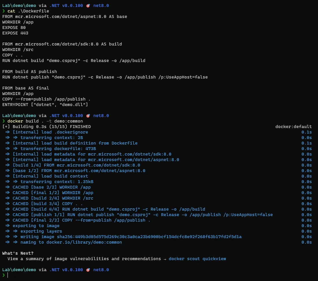 建置基於 aspnet:8.0 的 Image
