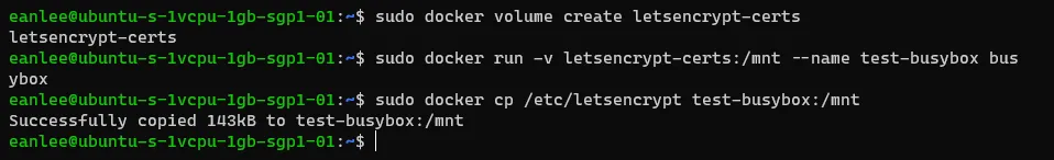 複製 /etc/letsencrypt 內的資訊