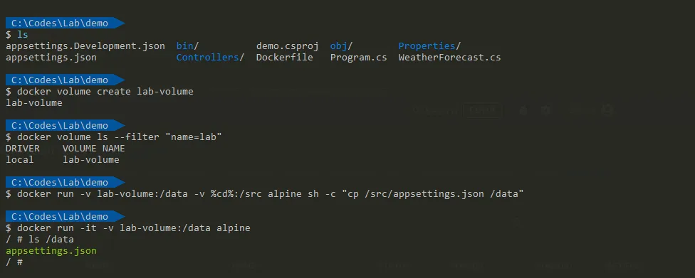 快速驗證檔案加入 Volume 的流程