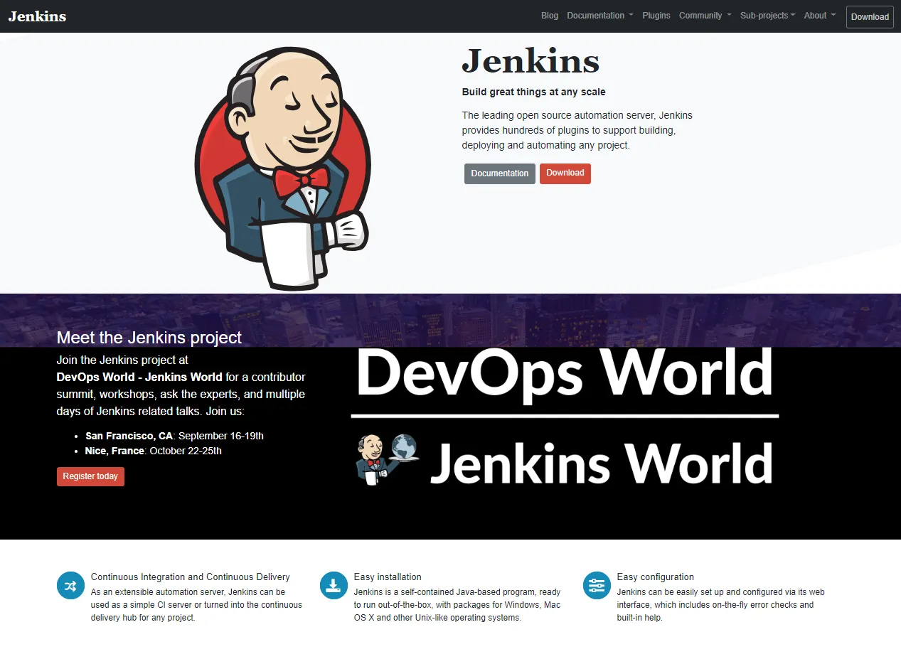 2019 年 Jenkins 首頁