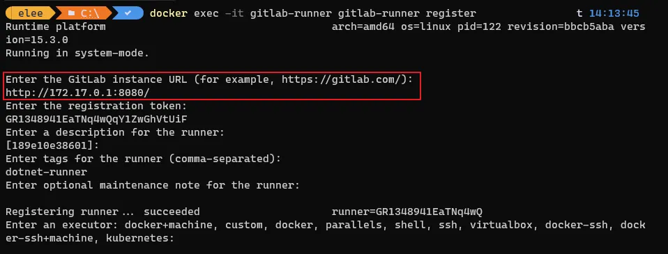 runner registory success