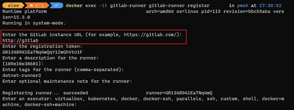 runner registory success